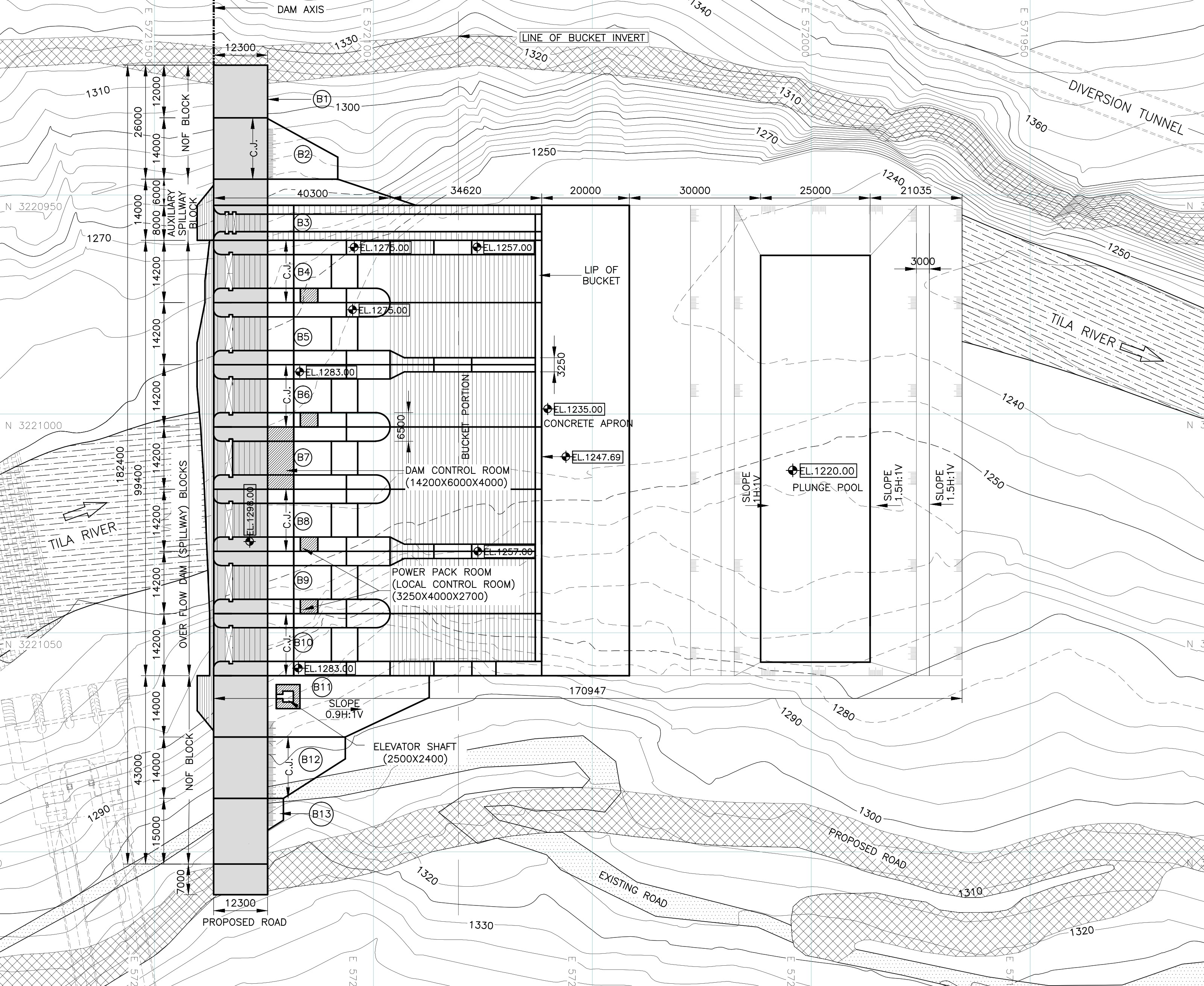 Diversion Dam Layout