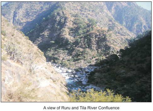 Confluence of Ruru Khola and Tila River